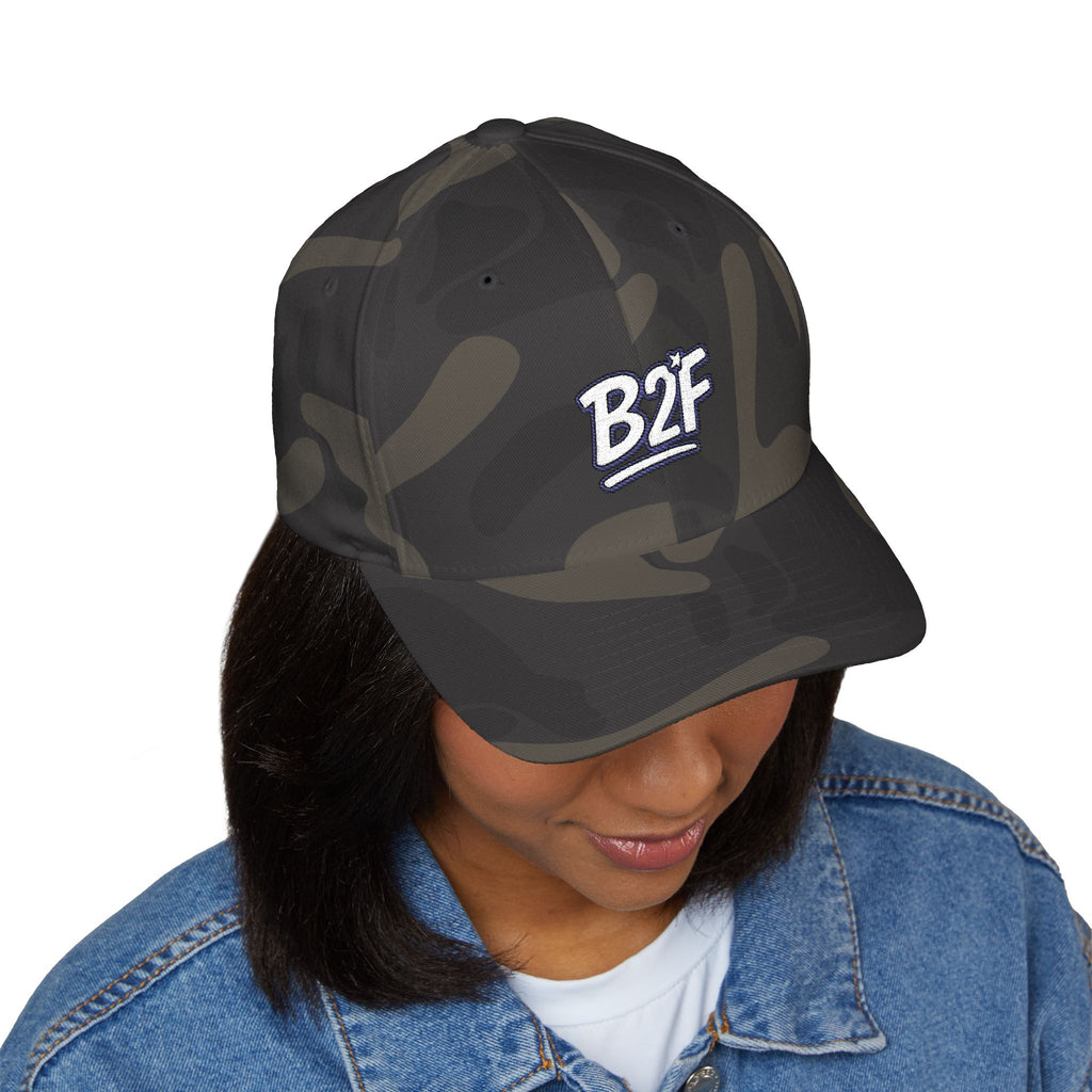 B2F Embroidered Cap Logo 2 White