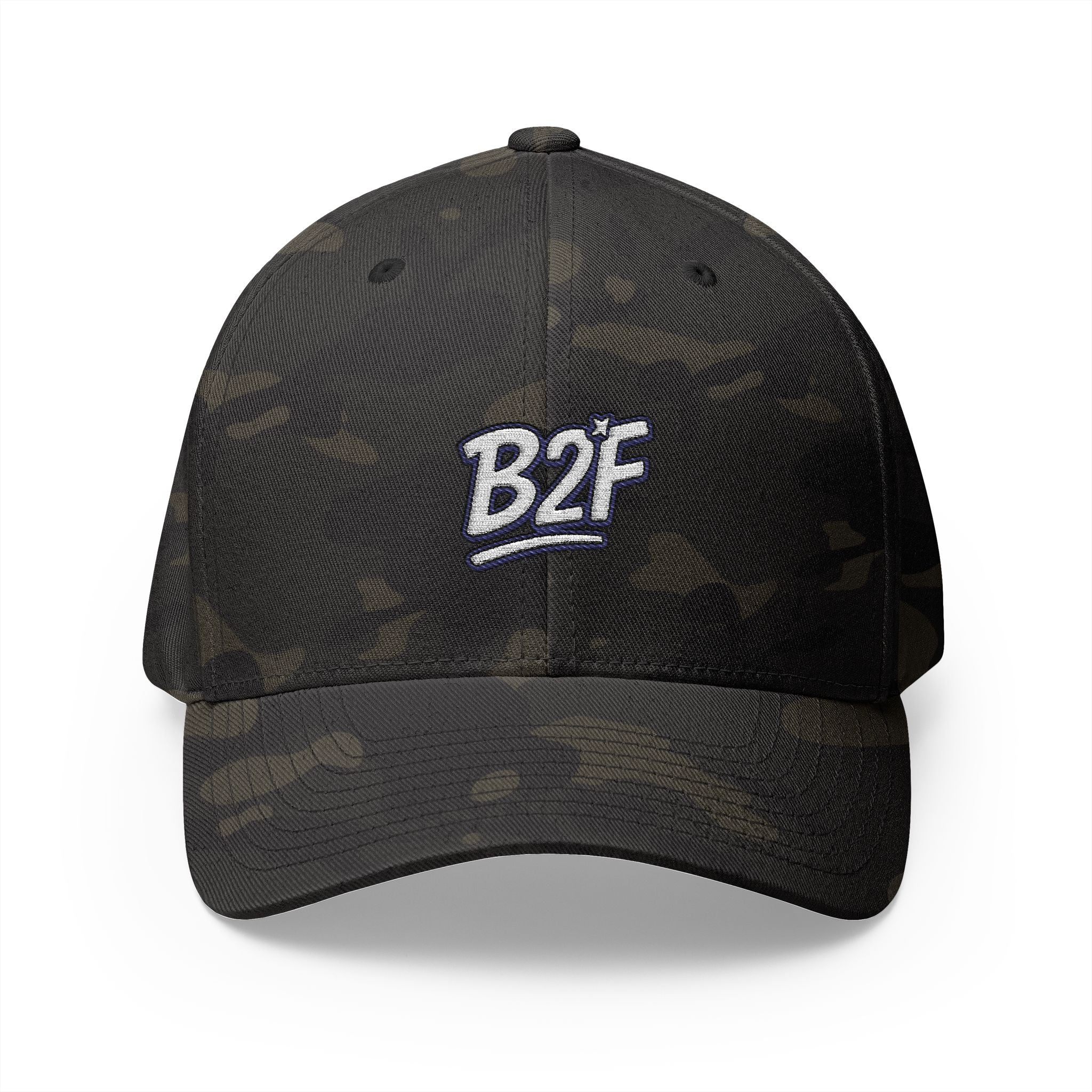 B2F Embroidered Cap Logo 2 White