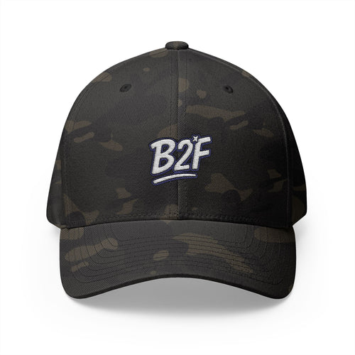 B2F Embroidered Cap Logo 2 White