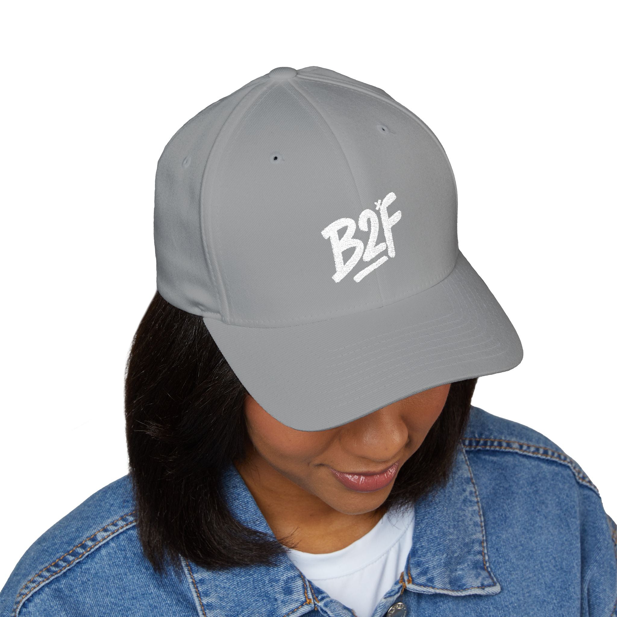 Embroidered Brand White Logo Cap – B2F