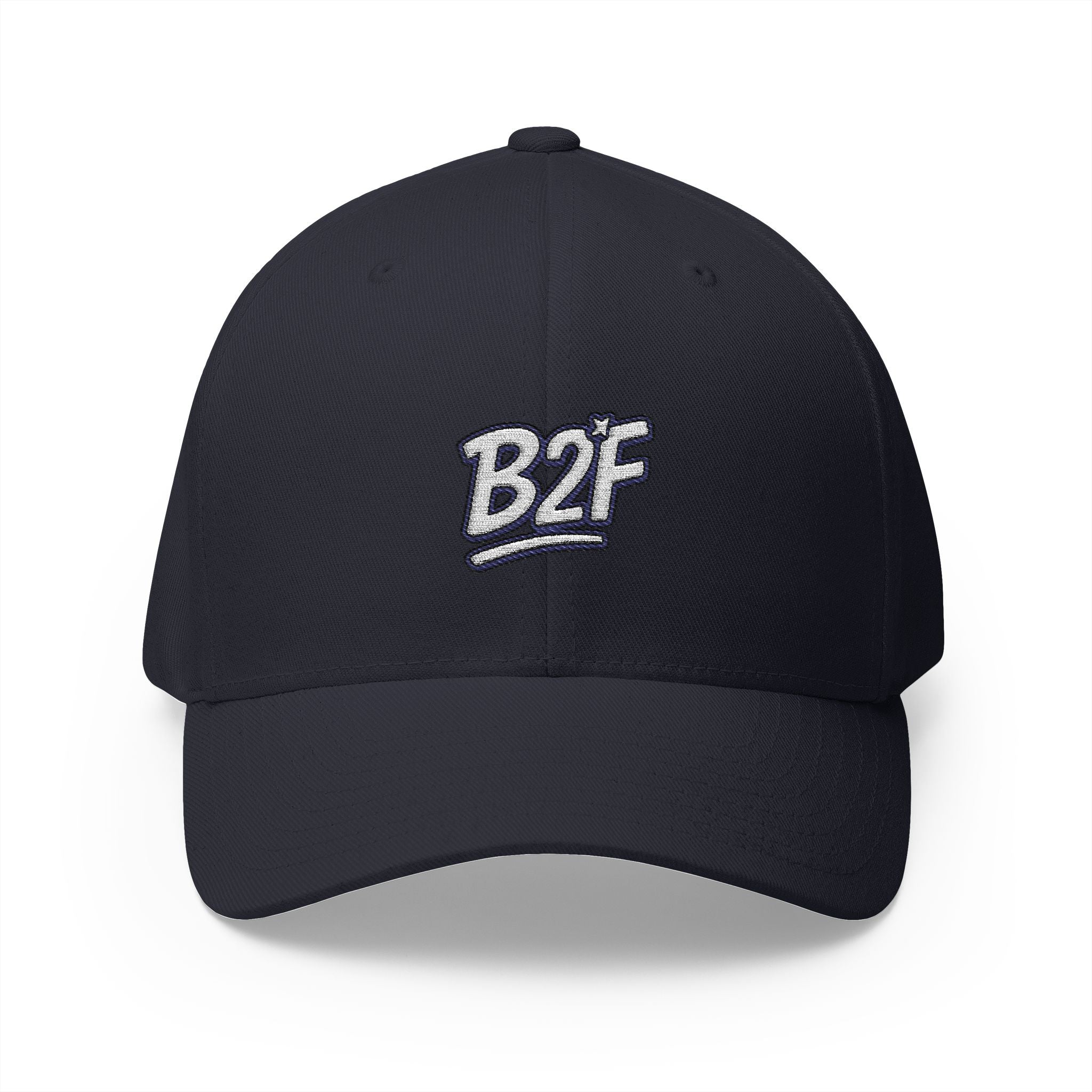 B2F Embroidered Cap Logo 2 White