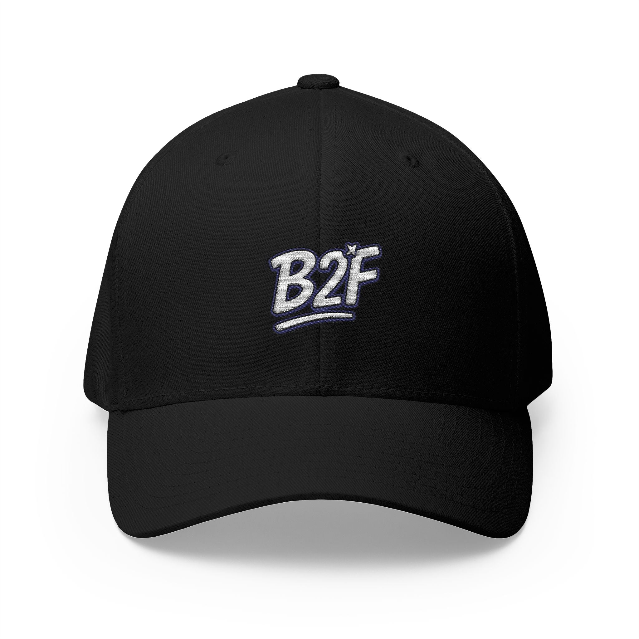 B2F Embroidered Cap Logo 2 White