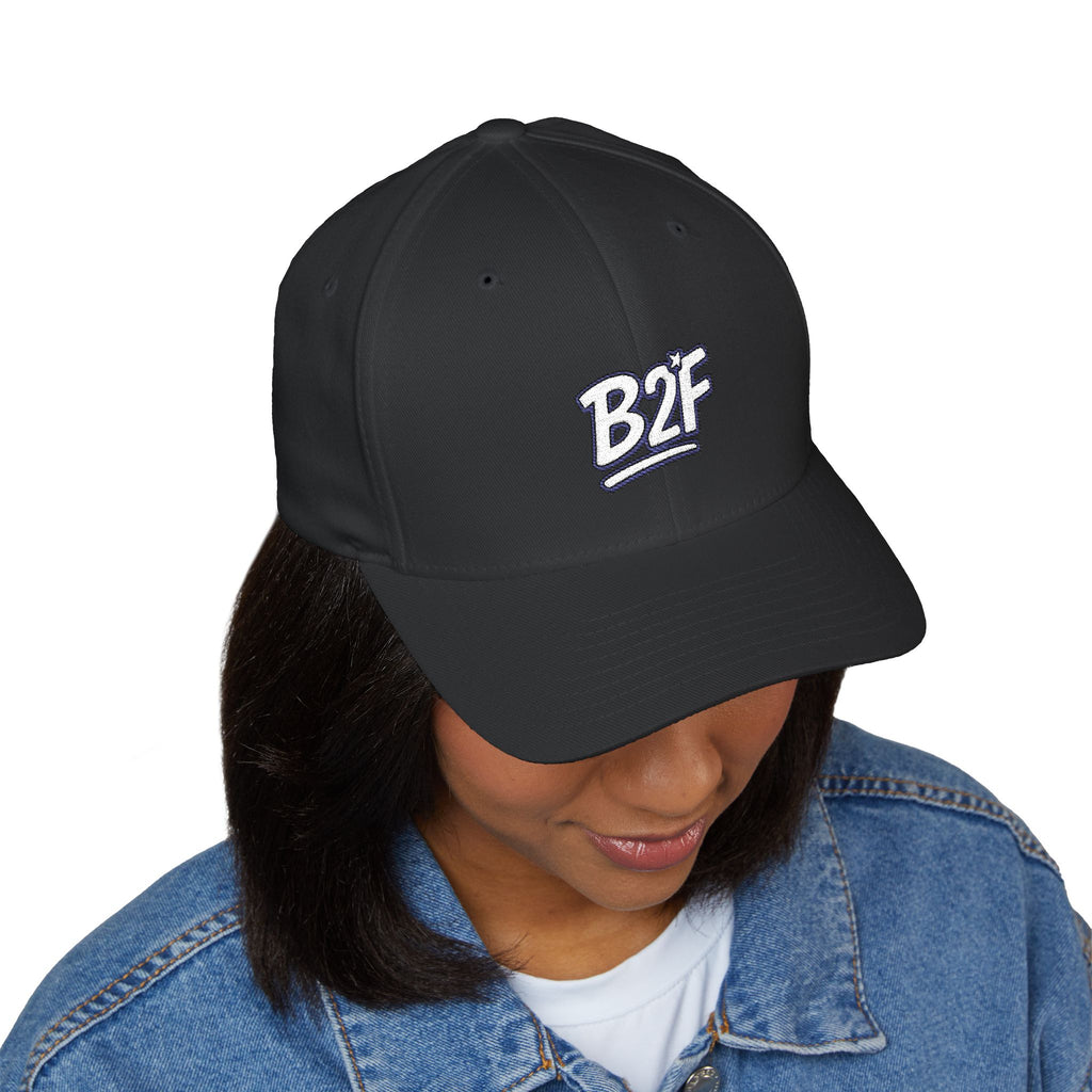 B2F Embroidered Cap Logo 2 White