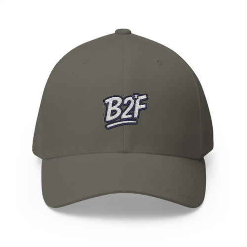 B2F Embroidered Cap Logo 2 White