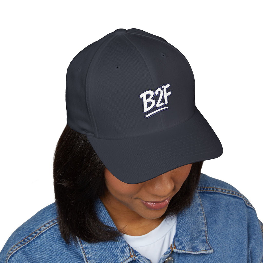 B2F Embroidered Cap Logo 2 White